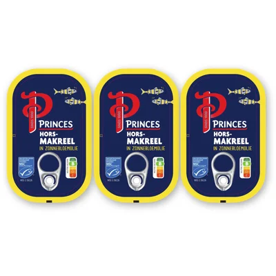 Princes Horsmakreel in zonnebloemolie 3-pack