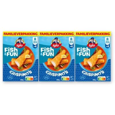 Iglo Fish&fun crispino familieverpakking 3pk