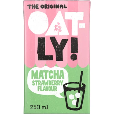 Oatly! Matcha strawberry flavour