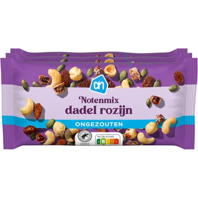 AH Notenmix dadel rozijn 3-pack