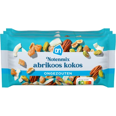 AH Notenmix abrikoos kokos 3-pack