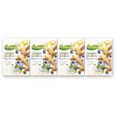 Pickwick Ginger goodnessblueberry kruidenthee 4pk