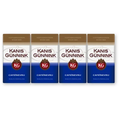 Kanis & Gunnink CafeÃ¯nevrije filterkoffie 4-pack