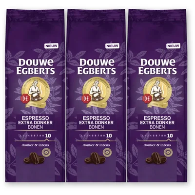 Douwe Egberts Espresso extra donker koffiebonen 3-pack