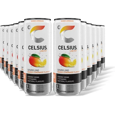 Celsius Sparkling mango lemonade flavour 12-pack