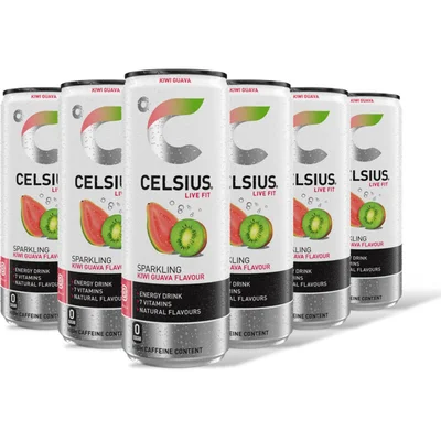 Celsius Sparkling kiwi guava flavour 6-pack