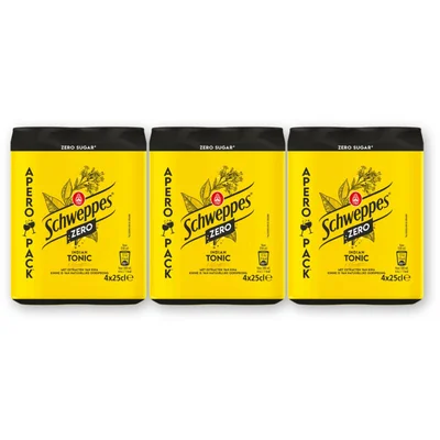 Schweppes Indian tonic zero 4-pack 3-pack