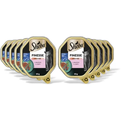 Sheba Finesse mousse-zachte pate zalm 10-pack