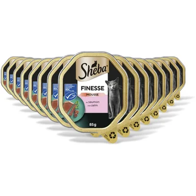 Sheba Finesse mousse-zachte pate zalm 15-pack