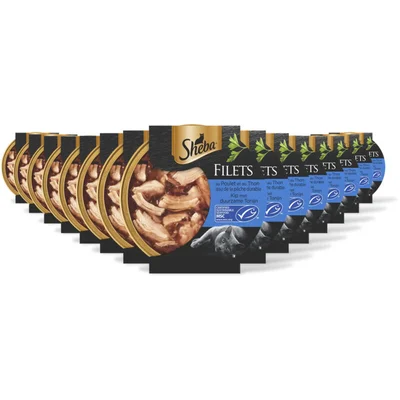 Sheba Filets kip met duurzame tonijn 15-pack
