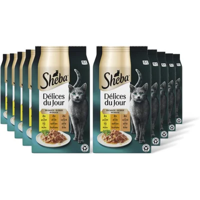 Sheba Delices du jour in saus kip/kalkoen 10pk