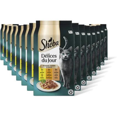 Sheba Delices du jour in saus kip/kalkoen 15pk
