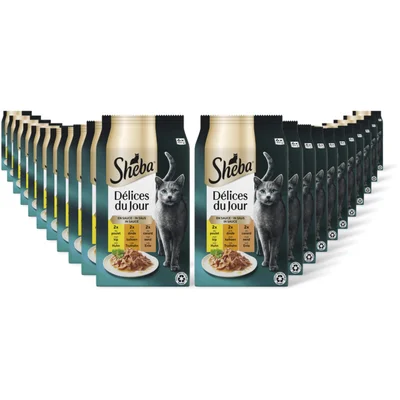 Sheba Delices du jour in saus kip/kalkoen 22pk