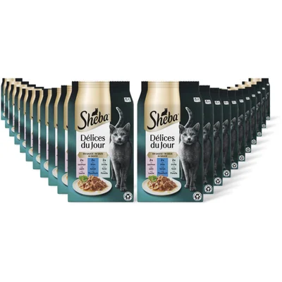 Sheba Delices in saus tonijn & kabeljauw 22pck
