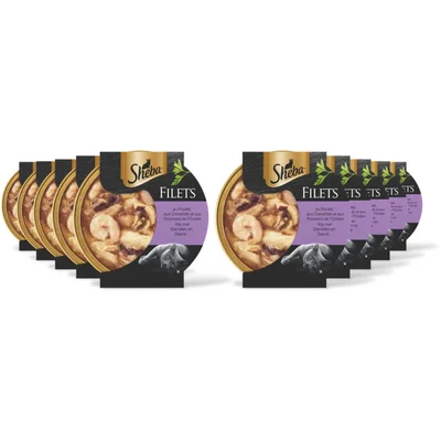 Sheba Filets kip met garnalen en zeevis 10-pck
