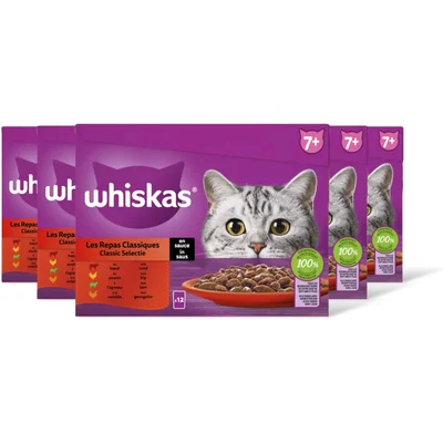 Whiskas 7+ Classic selectie in saus 5-pack