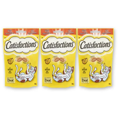 Catisfactions Kattensnack kaas 3-pack