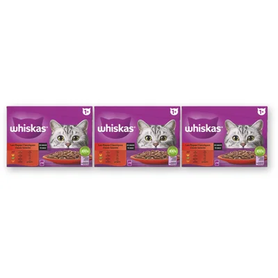 Whiskas 1+ Classic selectie in saus 3-pack