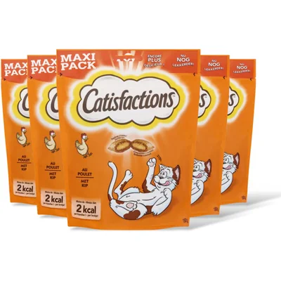 Catisfactions Kattensnack kip maxipack snack 5-pack
