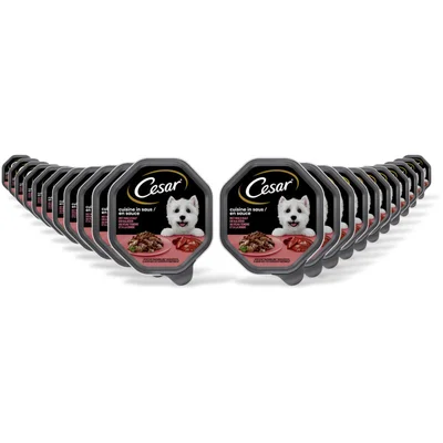 Cesar Hondenvoer nat kalf/kalkoen in saus 22pk