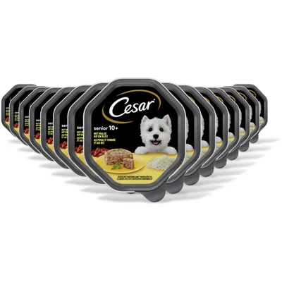 Cesar Senior met malse kip en rijst 15-pack
