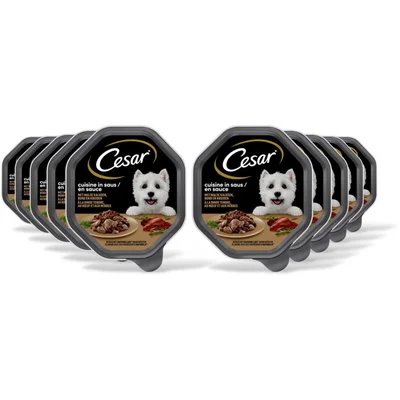 Cesar Cuisine met kalkoen & rund in saus 10pk