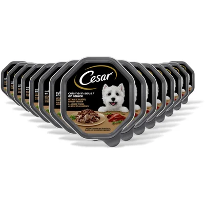Cesar Cuisine met kalkoen & rund in saus 15pk