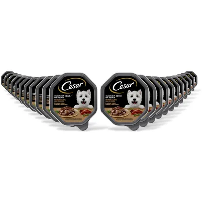 Cesar Cuisine met kalkoen & rund in saus 22pk