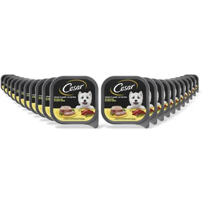 Cesar Classic kip & lever pate alu 22-pack