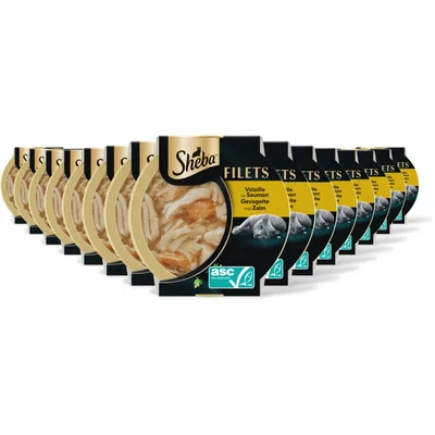Sheba Filets gevogelte met zalm 15-pack