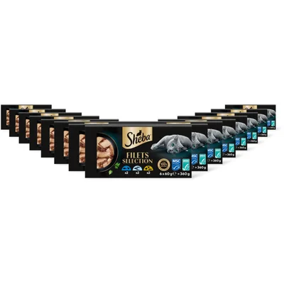 Sheba Filets selection tonijn,kip,witvis 15-pk