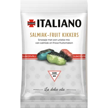 Italiano Suikerwerk Salmiak Fruit Kikkers Suikervrij 100g