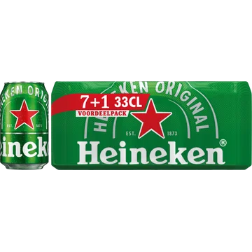 Heineken Premium Pilsener Bier Blik 7+1 x 330ml (8 st)