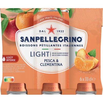 S. Pellegrino Pesca and clementina light 6-pack (6 st)