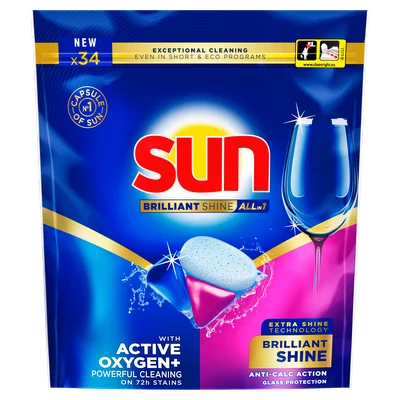 Sun Brilliant Shine Vaatwascapsules 2-pack (34 st)