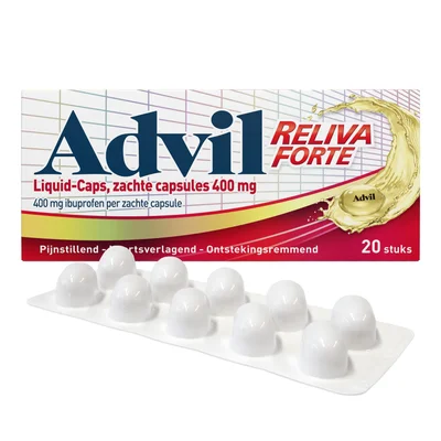 Advil Reliva Liquid-Caps pijnstiller 200 mg, 10 stuks (20 st)