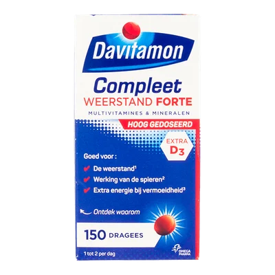 Davitamon Compleet weerstand forte kauwvitamines (150 st)