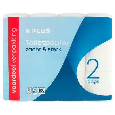 PLUS Toiletpapier 4-laags (24 st)