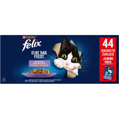 Felix Elke dag feest mix selectie in gelei (44 st)
