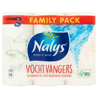 Nalys Keukenpapier vochtvangers (6 st)