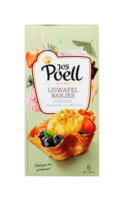Jos Poell IJshoorntjes Naturel 10 Stuks 125 g (6 st)