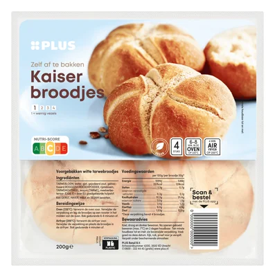 PLUS Kaiserbroodjes wit (4 st)