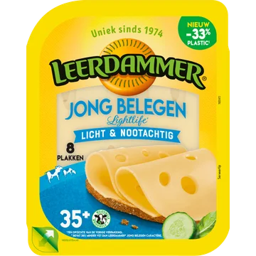 Leerdammer Jong Belegen Lightlife 8 Plakken 160 g