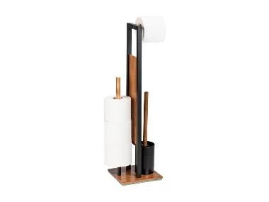Wenko Toiletrolhouder met toiletborstel Rivalta Acacia