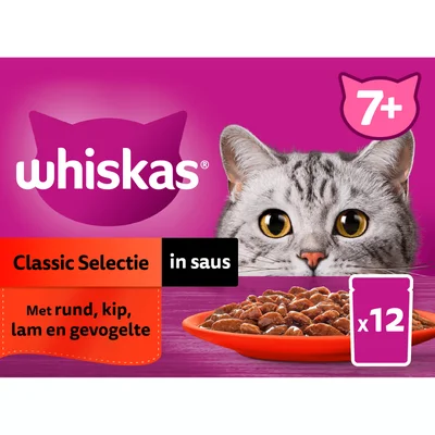 Whiskas 7+Classic - Selectie in saus