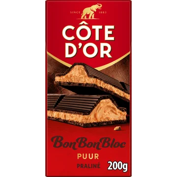 Côte d'Or BonBonBloc Chocoladereep Praliné Puur 200g