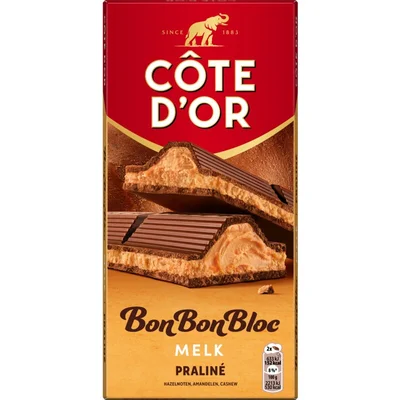 Côte d'Or BonBonBloc chocoladereep praliné melk