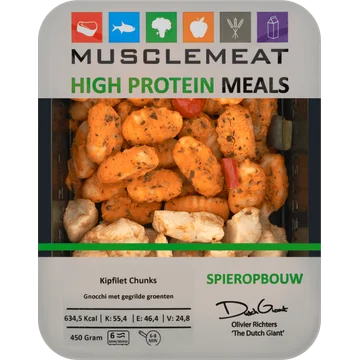 Muscle Meat High Protein Meals Kipfilet Chunks Gnocchi met Gegrilde Groenten 450 g