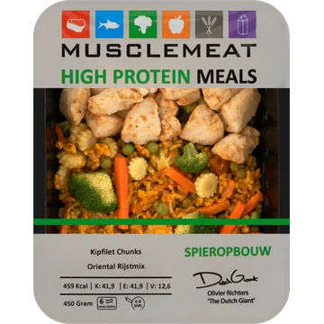 Muscle Meat High Protein Meals Kipfilet Chunks Oriental Rijstmix 450 g
