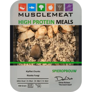 Muscle Meat High Protein Meals Kipfilet Chunks Risotto Fungi 450 g